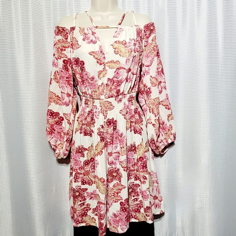 Old Navy Floral Prairie Style Flowy Long Sleeve Dress / Top (XL) - Picture 2 of 9